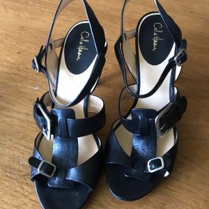 Black Cole Haan Buckles  Sandals Heels